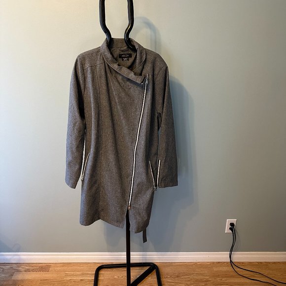 Michelle Studio Ladies Zip Front Gray Jacket - Picture 1 of 8